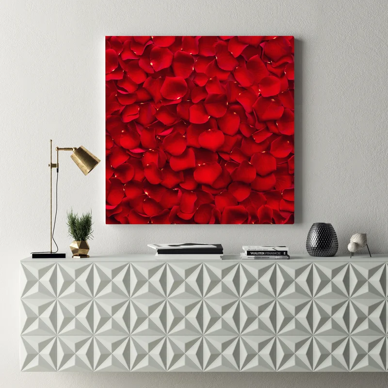 Leinwandbild rote rosenblätter hintergrund Leinwandbild rote rosenblätter hintergrund