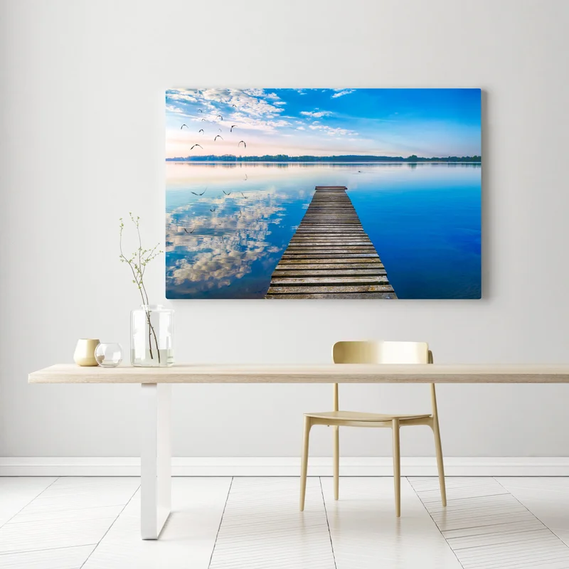 Leinwandbild ruhiger steg am See Selment Wielki, Masuren Leinwandbild ruhiger steg am See Selment Wielki, Masuren