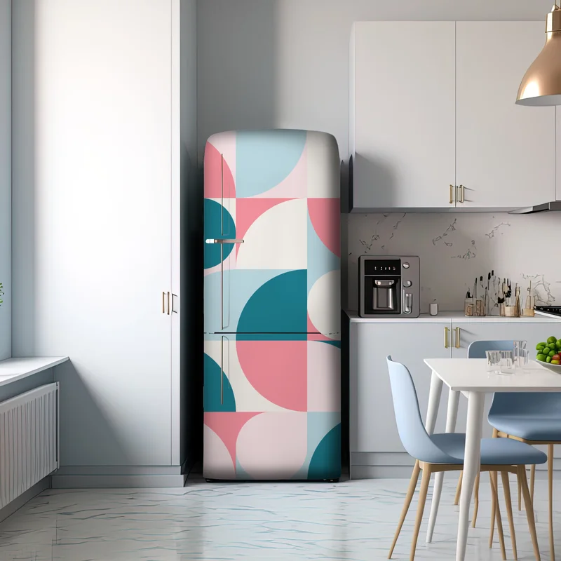 Kühlschrankaufkleber pastell geometrische mosaik