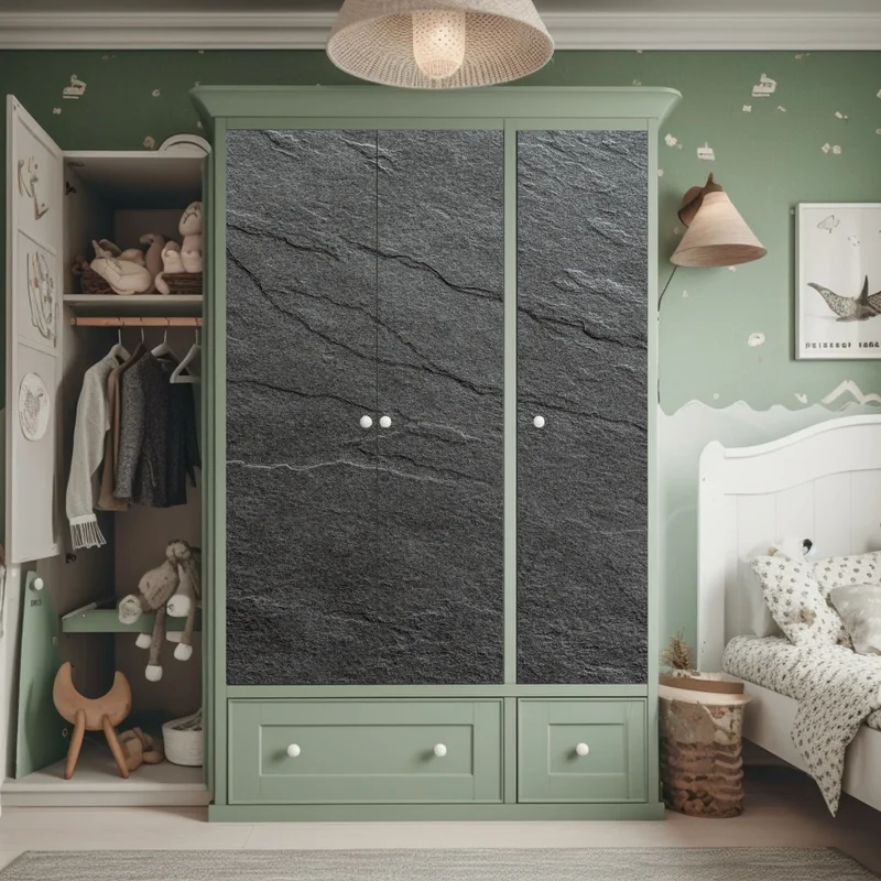 Schrankaufkleber dunkle schiefertextur