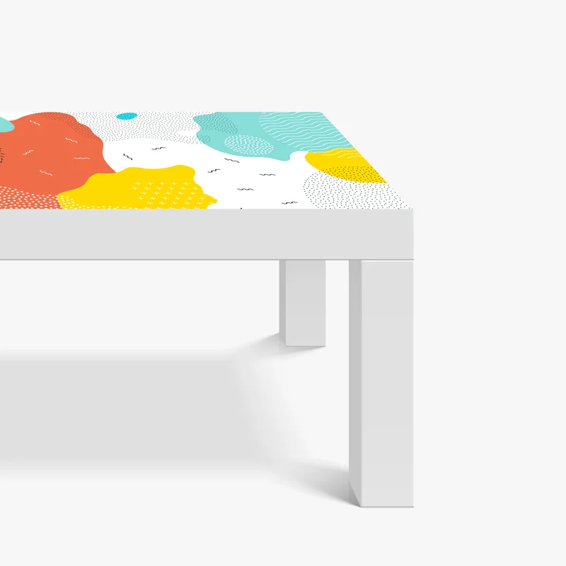 Tischaufkleber und Schreibtischaufkleber verspielte abstrakte formen in lebendigen farben