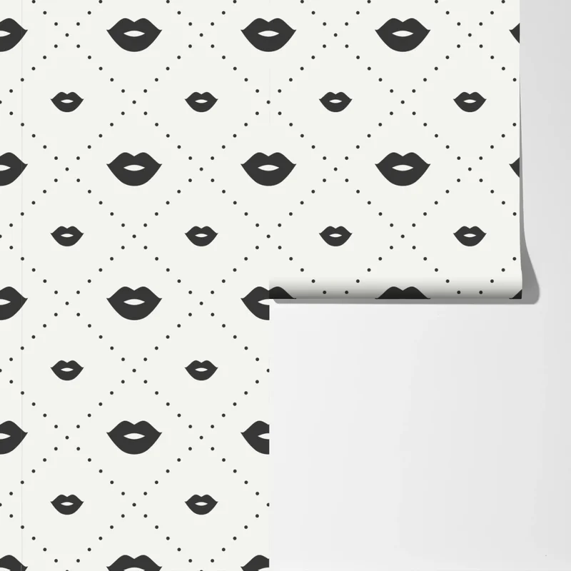 Fototapete minimalistisches monochromes lippenmuster Fototapete minimalistisches monochromes lippenmuster