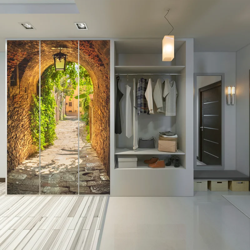 Schrankaufkleber sonnige gasse in der Toskana Schrankaufkleber sonnige gasse in der Toskana