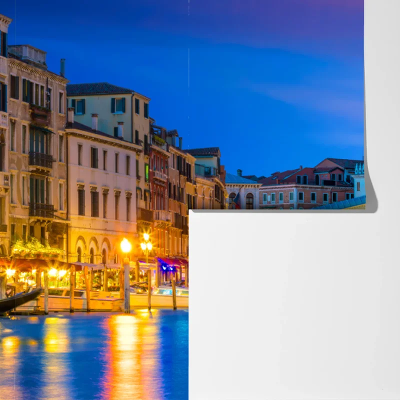 Fototapete Rialto brücke bei dämmerung, Venedig Fototapete Rialto brücke bei dämmerung, Venedig