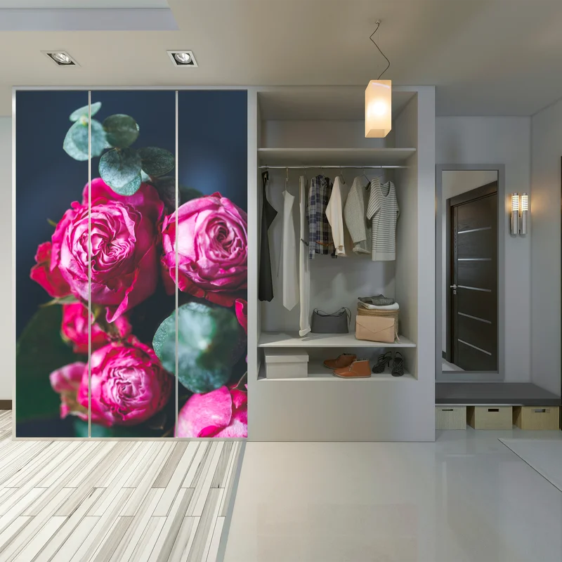 Schrankaufkleber rosenbouquet makroaufnahme