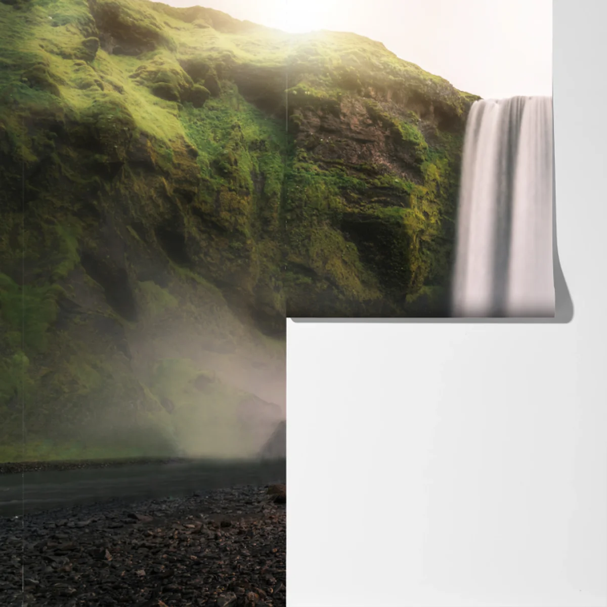 Fototapete majestätischer wasserfall Skogafoss Fototapete majestätischer wasserfall Skogafoss