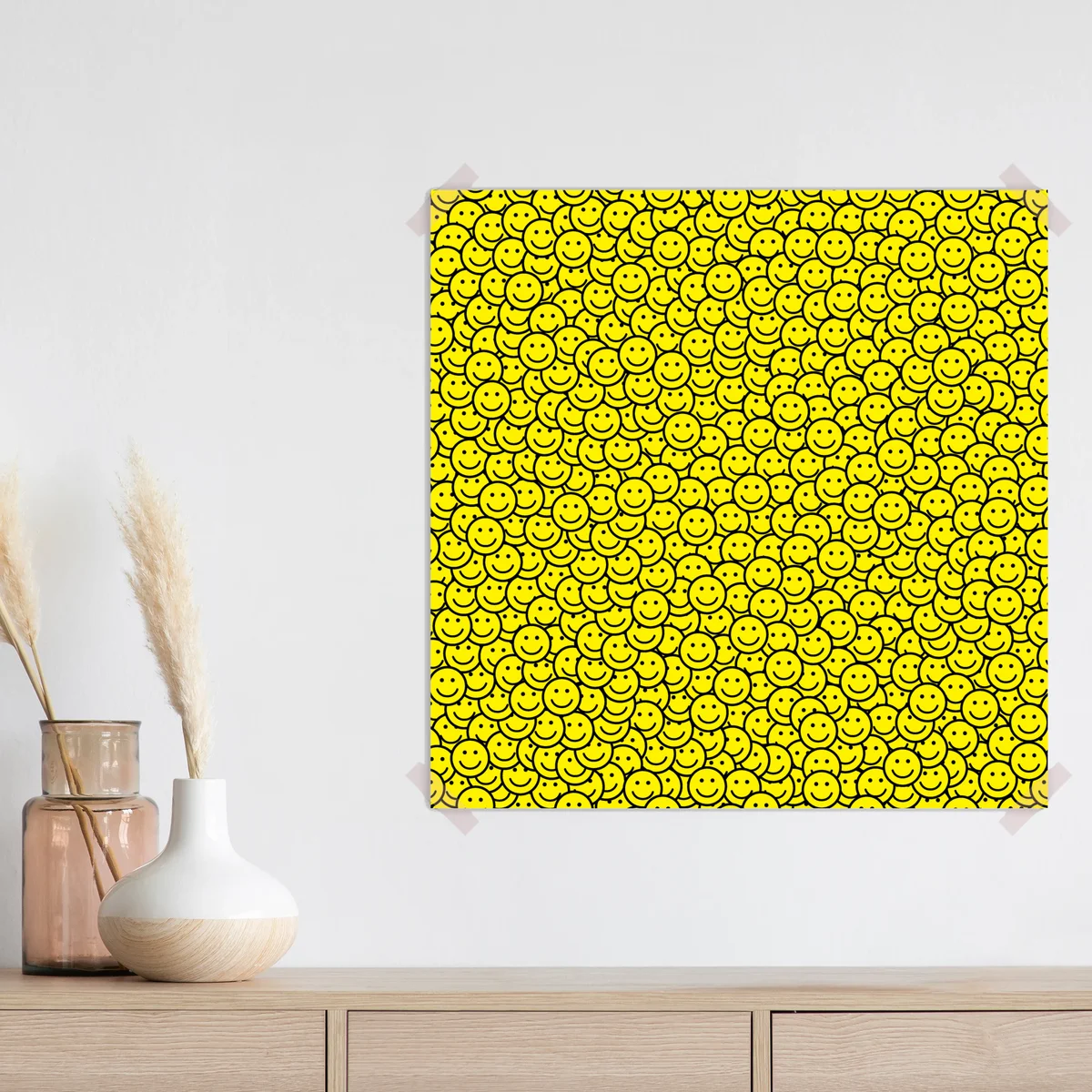 Poster fröhliches smiley muster Poster fröhliches smiley muster