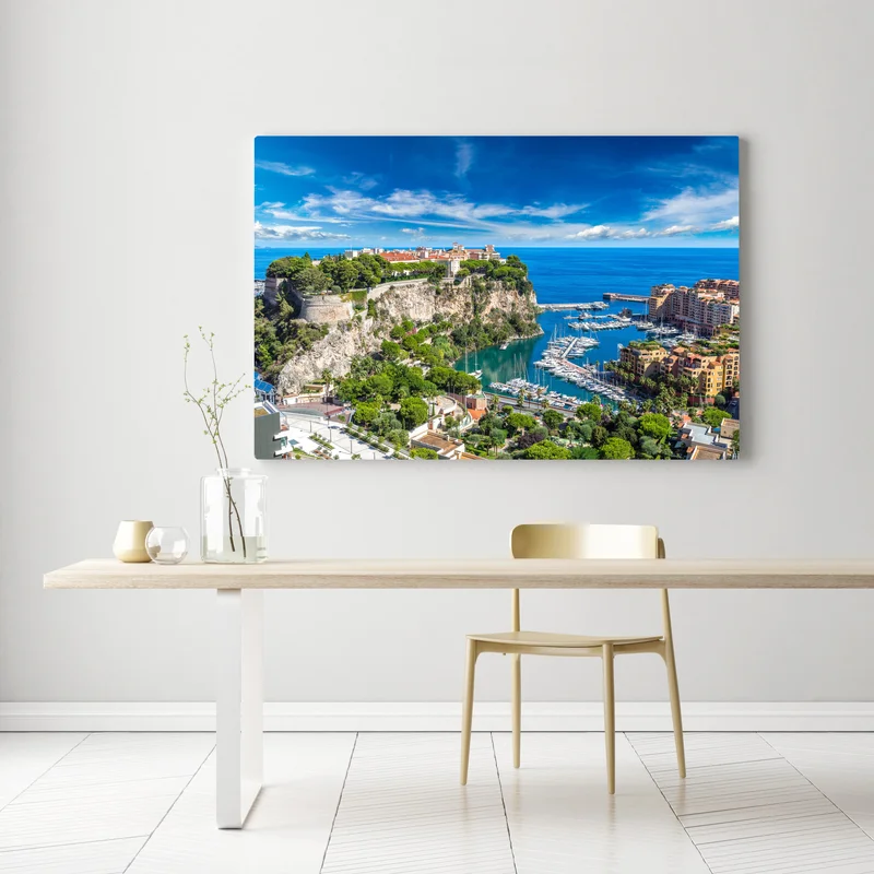 Leinwandbild panoramablick auf den hafen von Monte Carlo Leinwandbild panoramablick auf den hafen von Monte Carlo