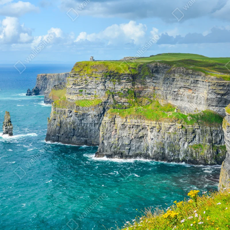 Leinwandbild dramatische küstenklippen mit meerblick Leinwandbild dramatische küstenklippen mit meerblick