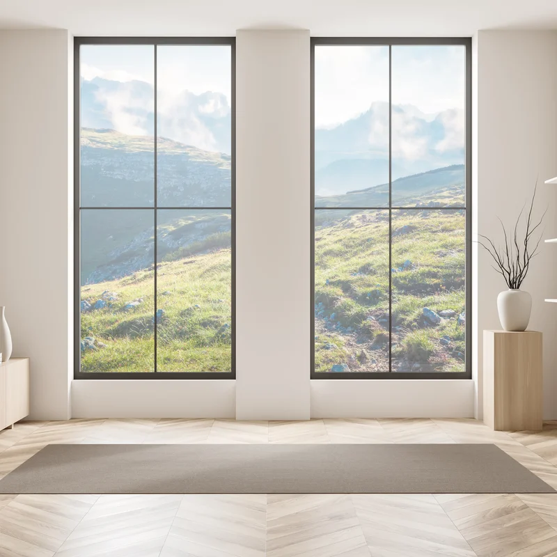 Fensteraufkleber nebliger morgen auf Monte Piana, Dolomiten