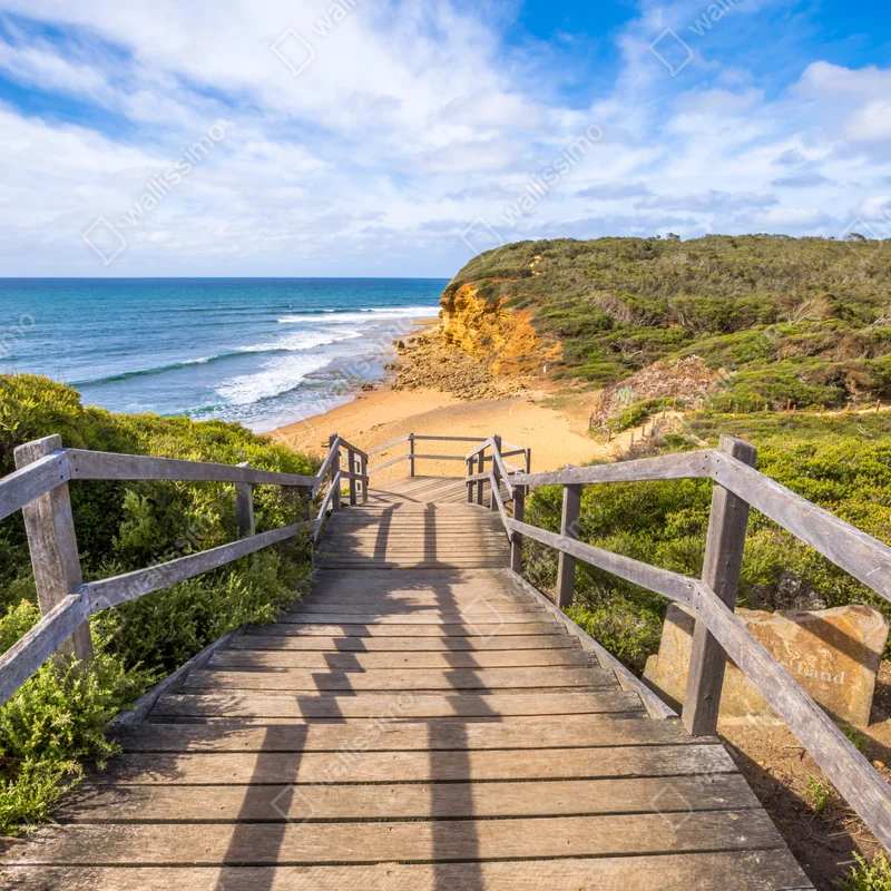 Türaufkleber weg zum Bells Beach küstenpanorama Türaufkleber weg zum Bells Beach küstenpanorama