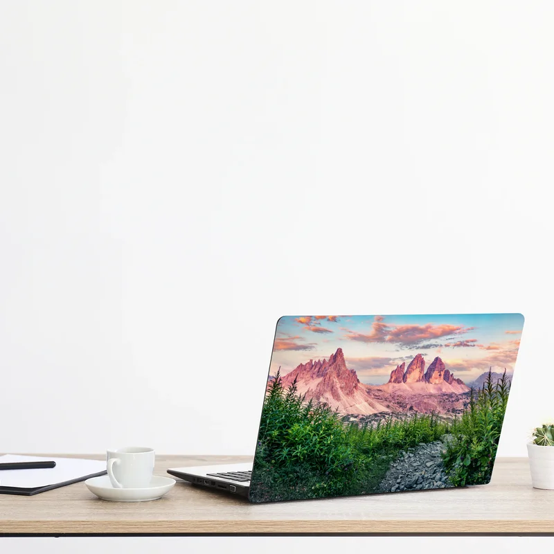 Naklejka na laptopa zachód słońca w Tre Cime di Lavaredo Naklejka na laptopa zachód słońca w Tre Cime di Lavaredo