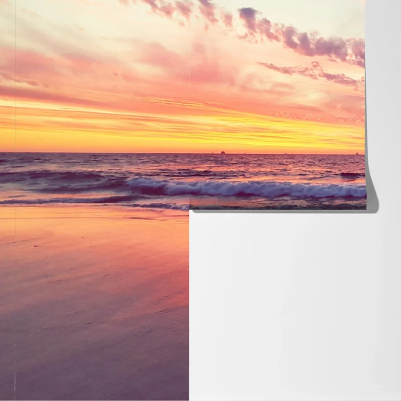 Fototapete pastelliger sonnenuntergang über ruhigem meer Fototapete pastelliger sonnenuntergang über ruhigem meer