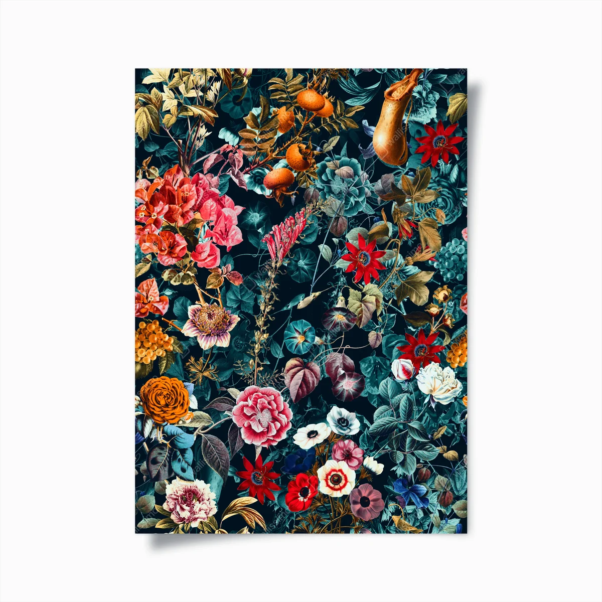 Poster vintage botanisches blumenmuster • Poster bei Wallnifity® Poster vintage botanisches blumenmuster • Poster bei Wallnifity®