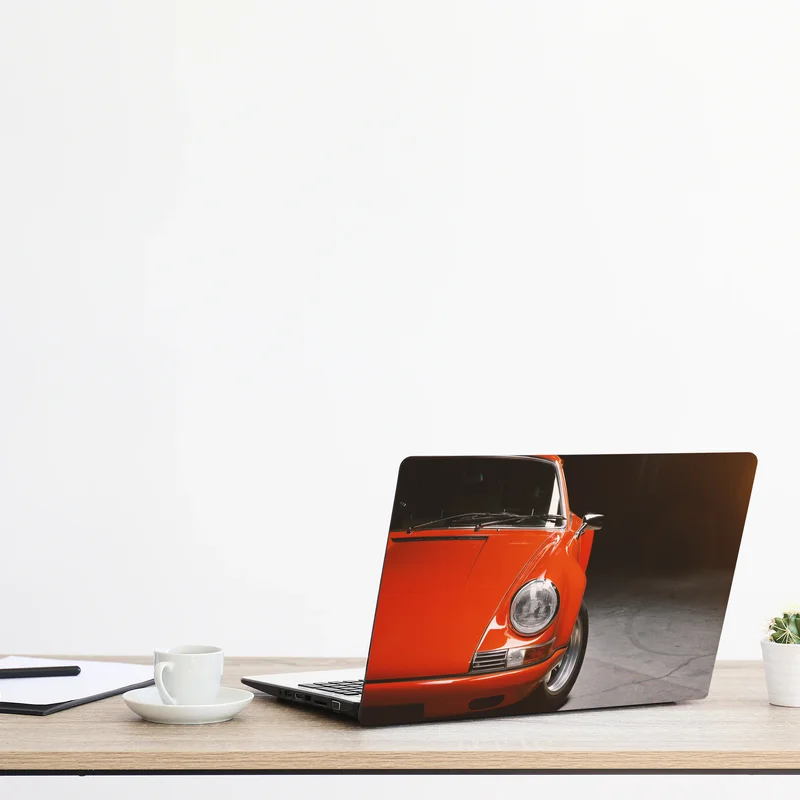 Laptop-Aufkleber roter oldtimer sportwagen nahaufnahme Laptop-Aufkleber roter oldtimer sportwagen nahaufnahme