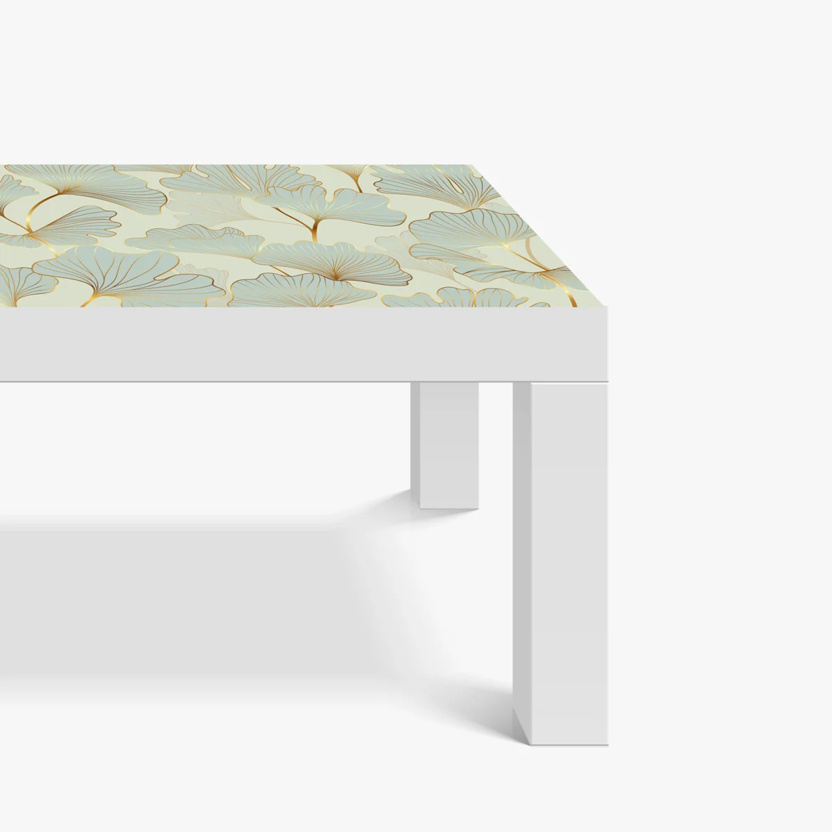 Tischaufkleber und Schreibtischaufkleber pastell ginkgo blättermuster mit goldakzenten Tischaufkleber und Schreibtischaufkleber pastell ginkgo blättermuster mit goldakzenten