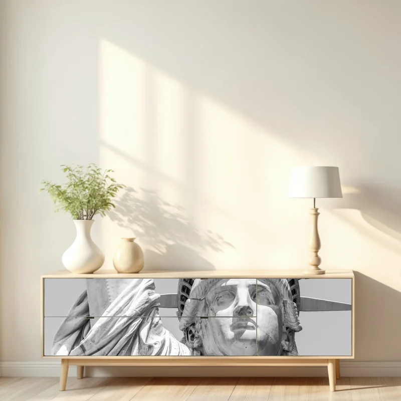 Repositionierbarer Aufkleber Freiheitsstatue nahaufnahme