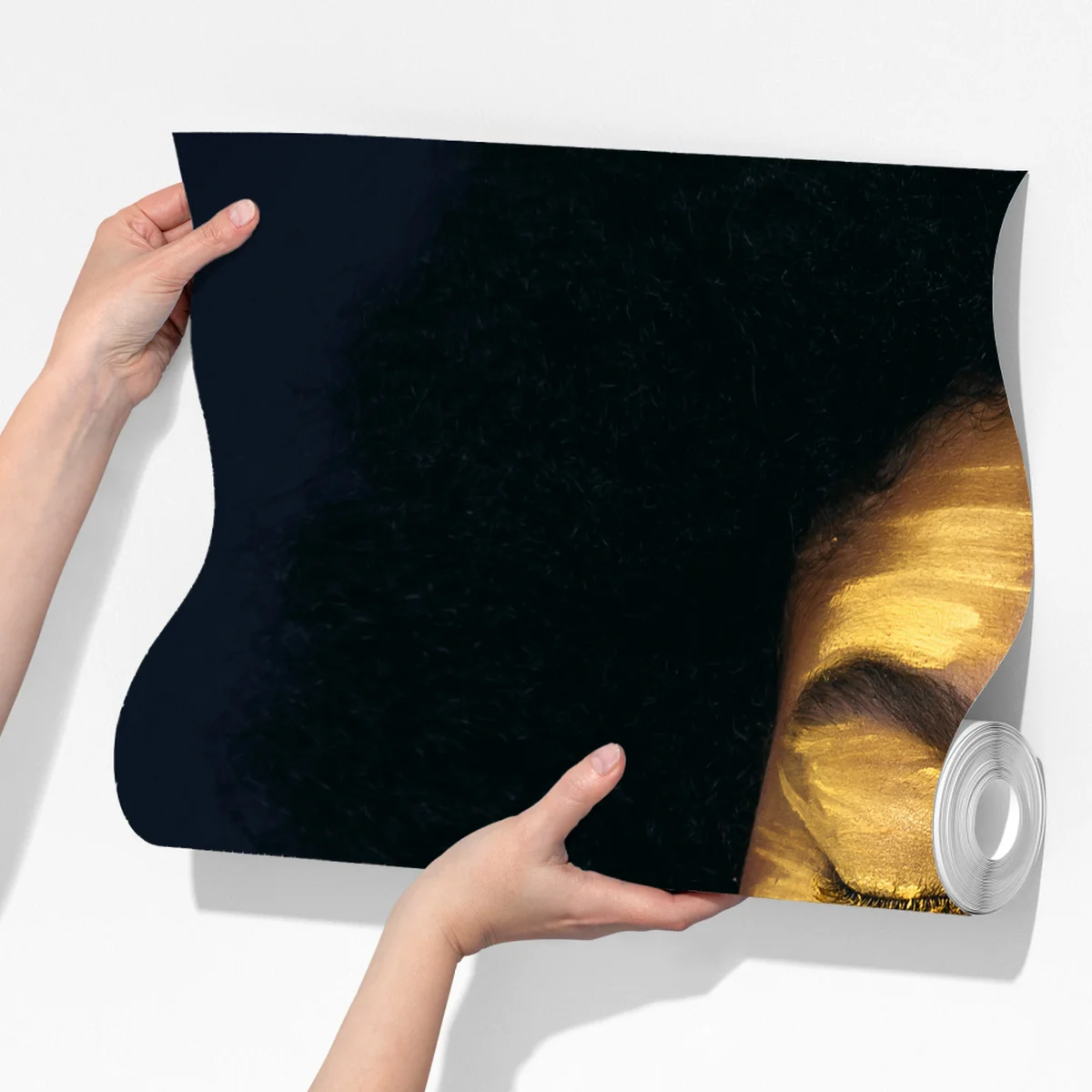 Fototapete sonnenblumen muse: florales gesichtsporträt Fototapete sonnenblumen muse: florales gesichtsporträt