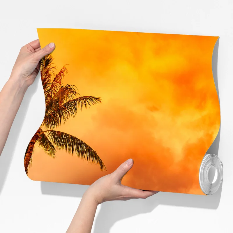 Fototapeta zachód słońca w Bora Bora nad bungalowami na wodzie Fototapeta zachód słońca w Bora Bora nad bungalowami na wodzie