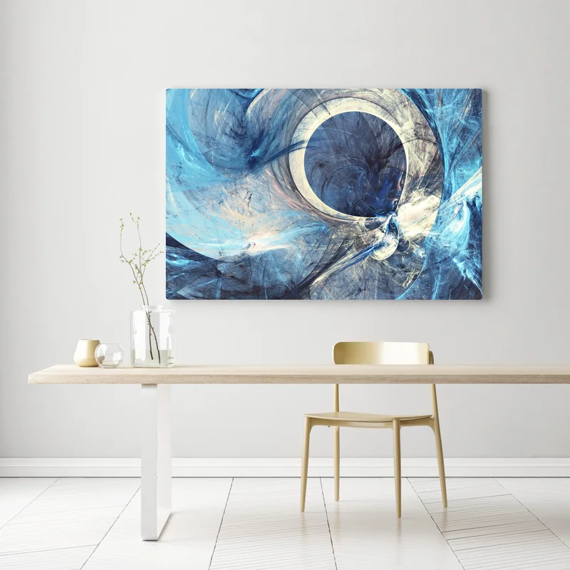 Leinwandbild blauer fraktalwirbel Leinwandbild blauer fraktalwirbel