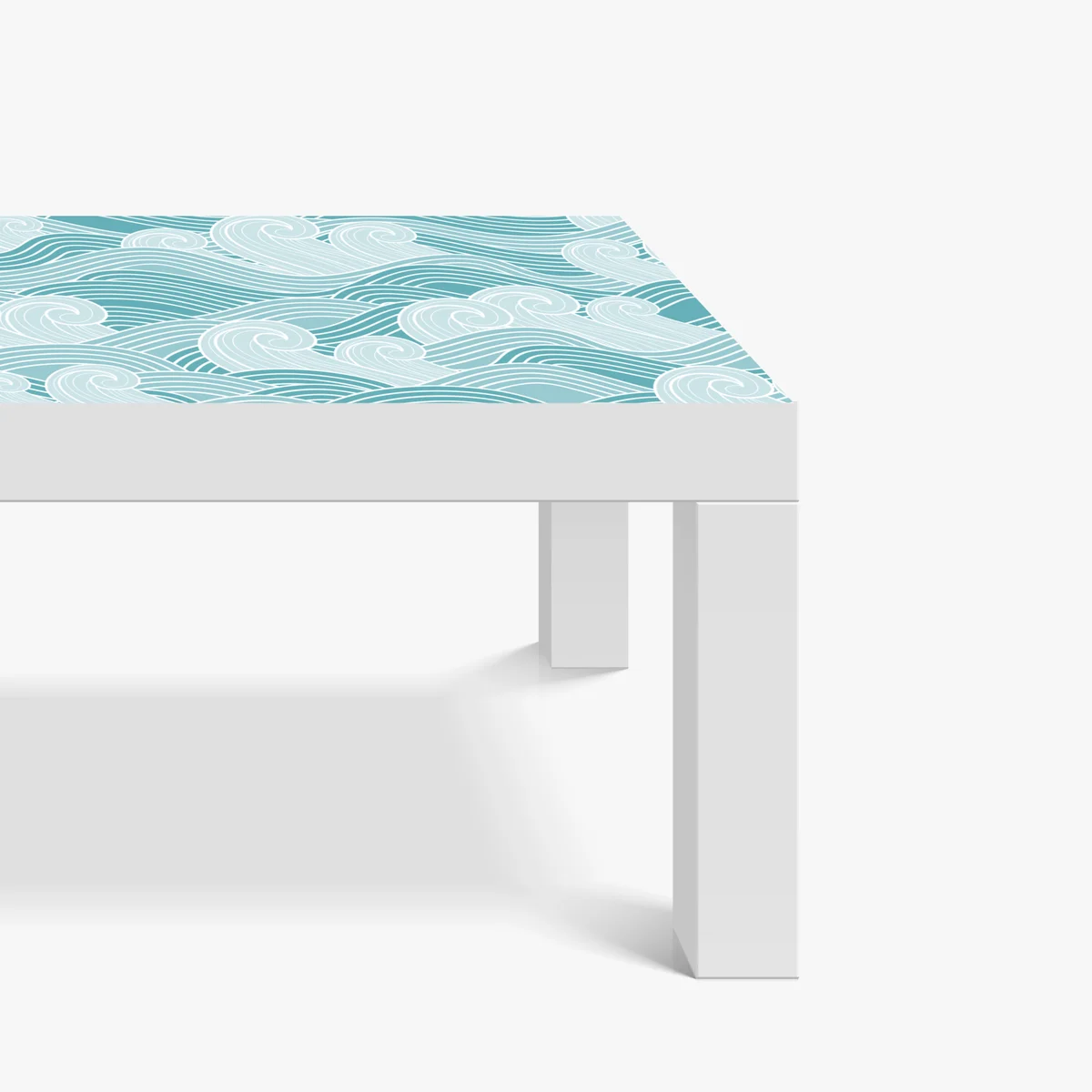 Tischaufkleber und Schreibtischaufkleber ruhiges türkisfarbenes wellenmuster Tischaufkleber und Schreibtischaufkleber ruhiges türkisfarbenes wellenmuster