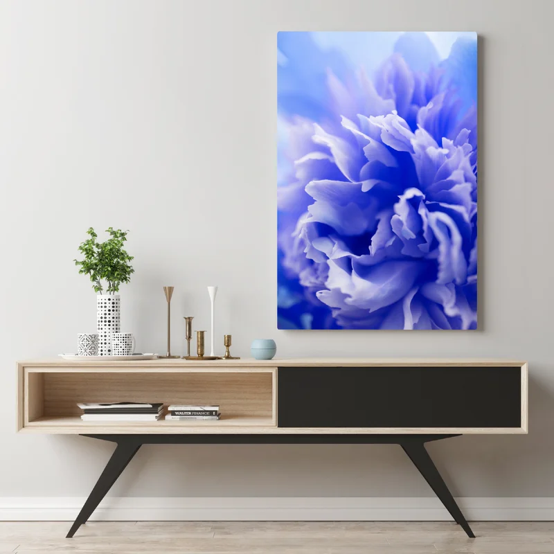 Leinwandbild sanfte blaue abstrakte blume nahaufnahme Leinwandbild sanfte blaue abstrakte blume nahaufnahme