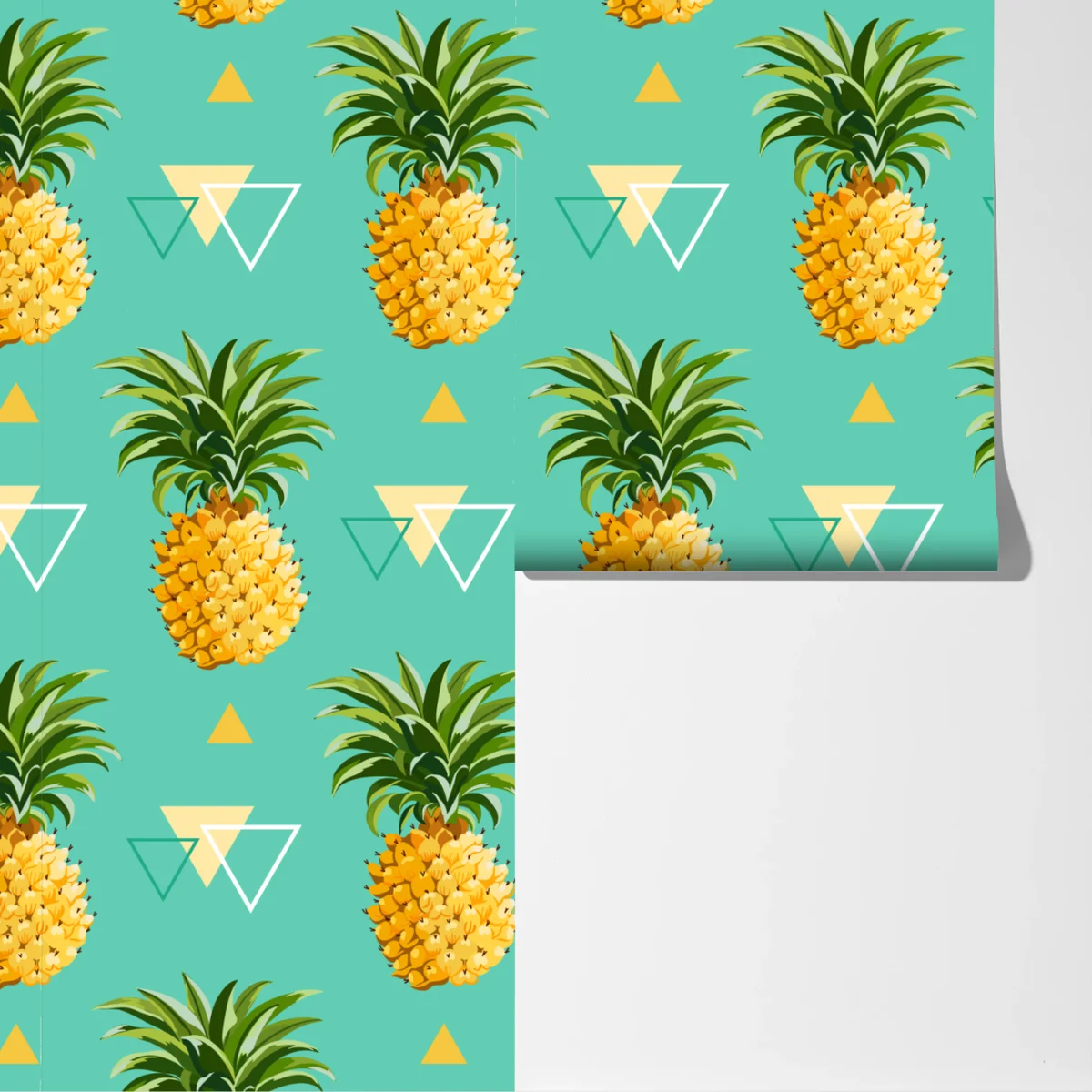 Fototapete tropisches ananasmuster auf türkisfarbenem hintergrund Fototapete tropisches ananasmuster auf türkisfarbenem hintergrund