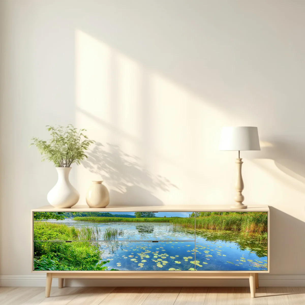 Repositionierbarer Aufkleber sommer am Masurensee Repositionierbarer Aufkleber sommer am Masurensee