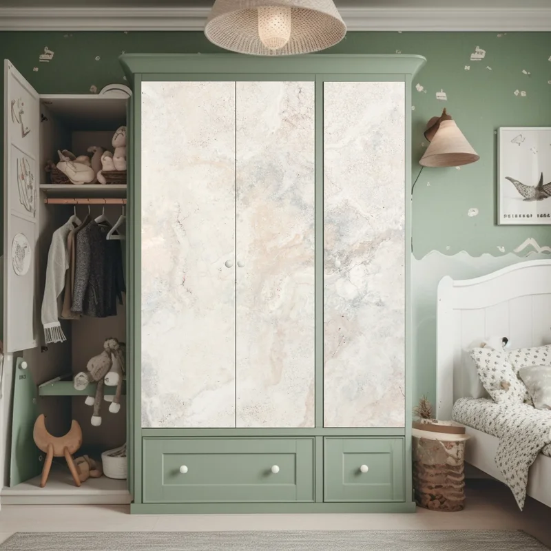 Schrankaufkleber weiche beige marmorstruktur