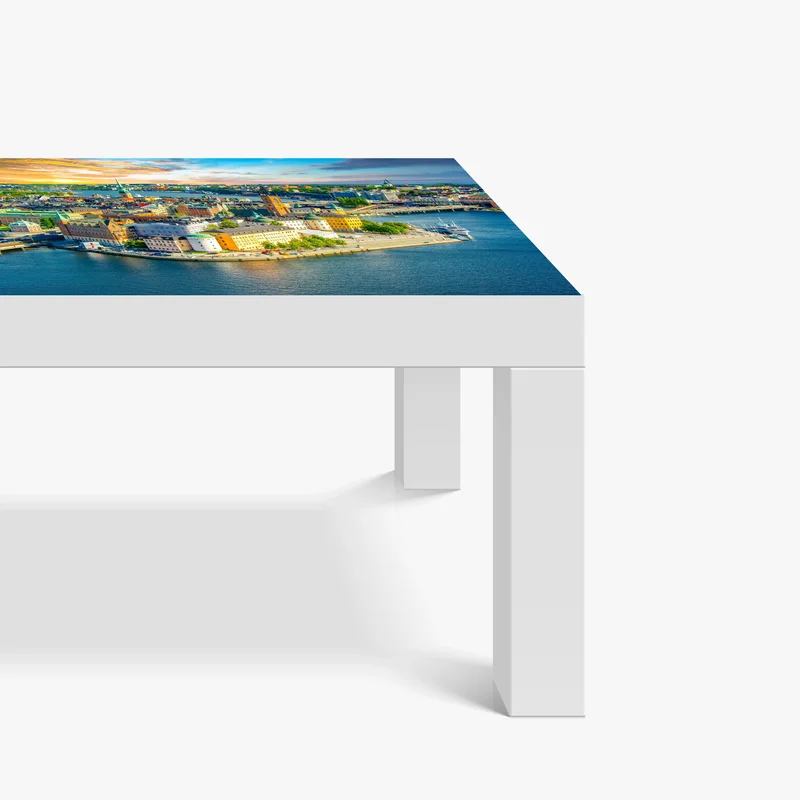 Tischaufkleber und Schreibtischaufkleber lebendige stadtansicht von Stockholm bei sonnenuntergang Tischaufkleber und Schreibtischaufkleber lebendige stadtansicht von Stockholm bei sonnenuntergang