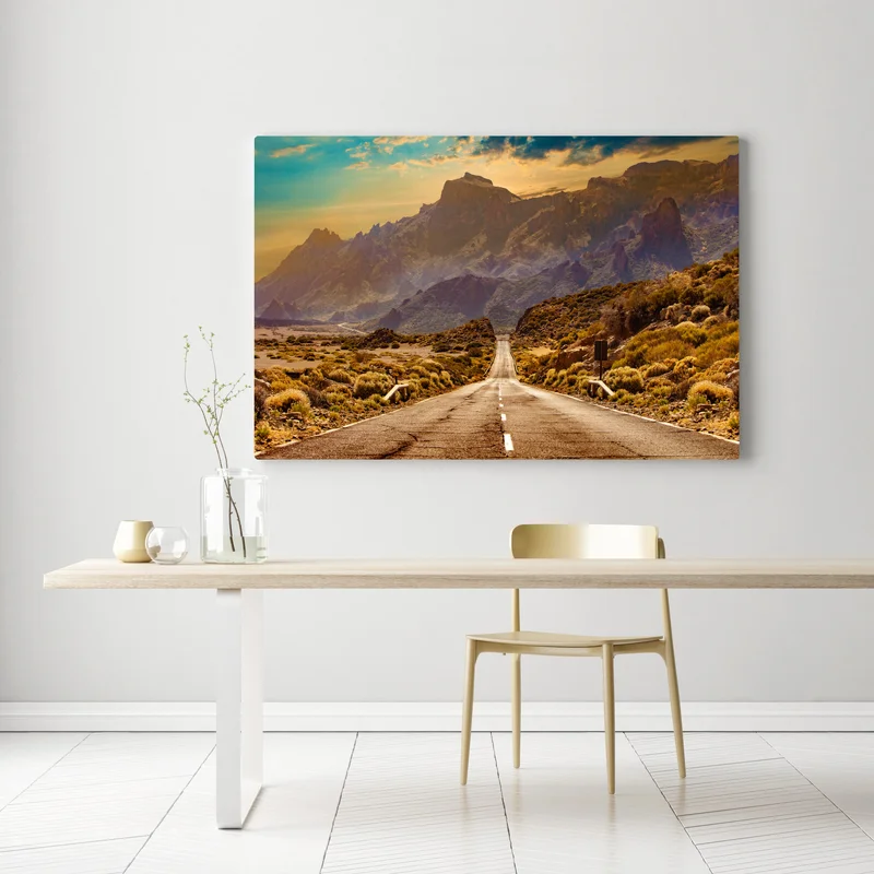 Leinwandbild straße in die berge auf Teneriffa Leinwandbild straße in die berge auf Teneriffa