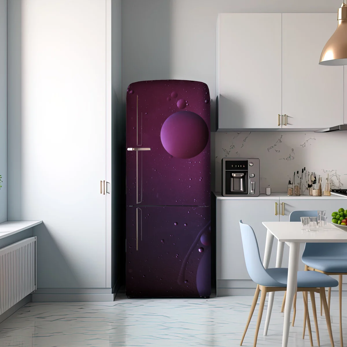 Kühlschrankaufkleber violette kosmische sphären abstrakte kunst Kühlschrankaufkleber violette kosmische sphären abstrakte kunst