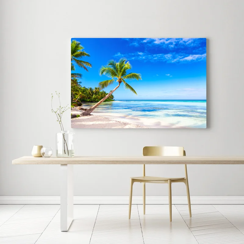 Leinwandbild tropischer palmenstrand Leinwandbild tropischer palmenstrand