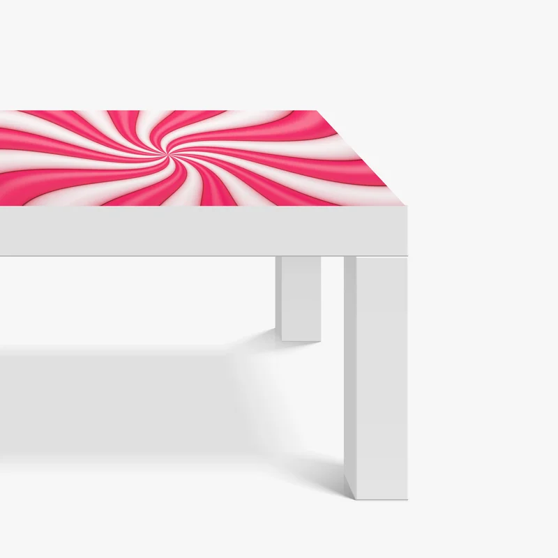 Tischaufkleber und Schreibtischaufkleber rosa bonbonspirale