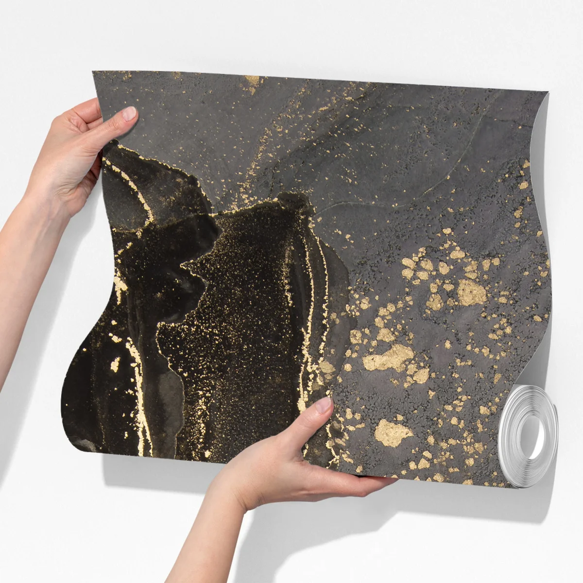 Fototapete luxuriöser schwarz-goldener marmor abstrakt Fototapete luxuriöser schwarz-goldener marmor abstrakt