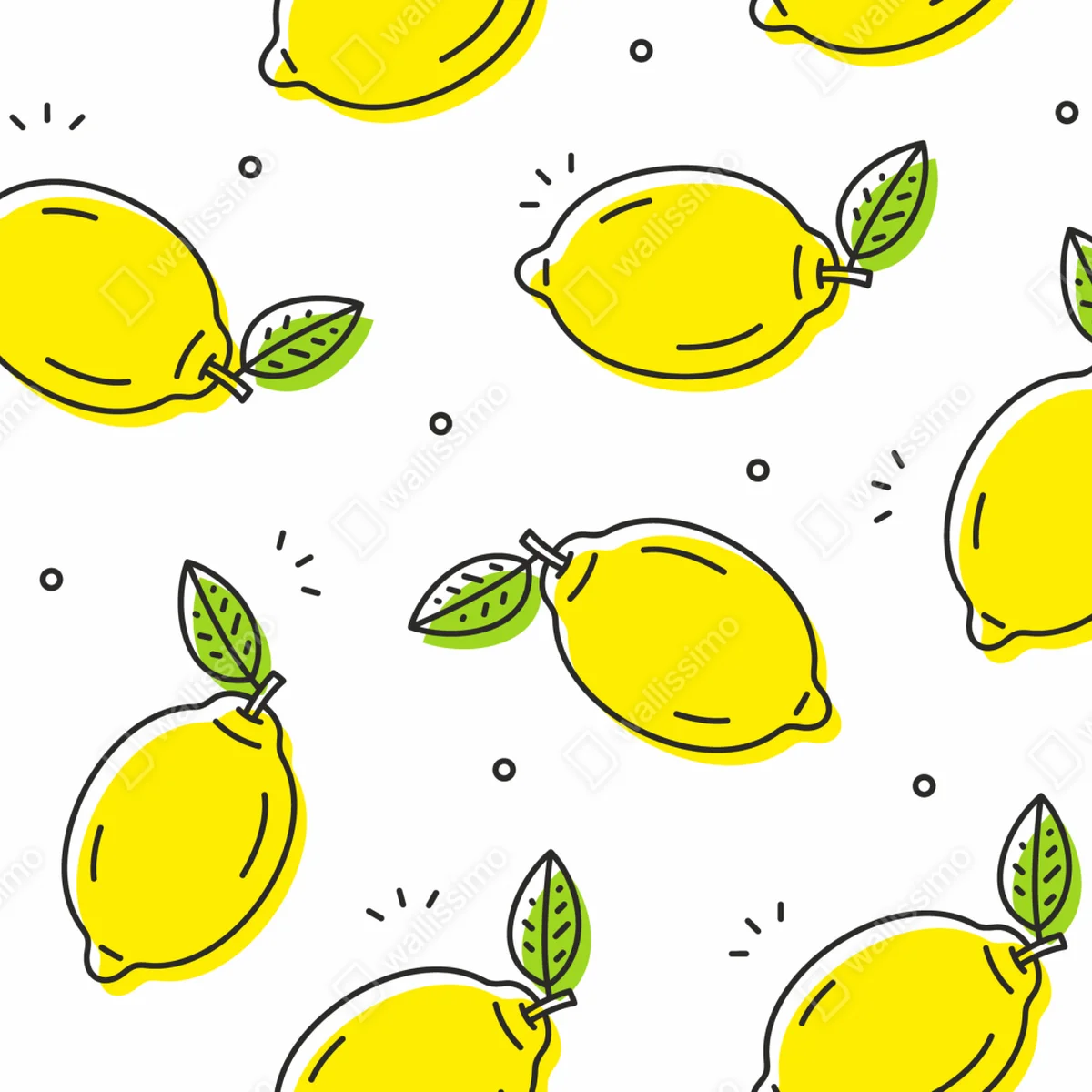 Fototapete sonniges zitronenmuster Fototapete sonniges zitronenmuster