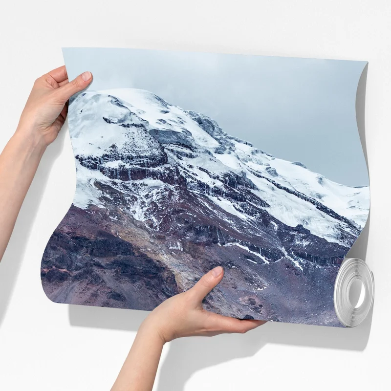 Fototapete majestätisches schneebedecktes bergtal Fototapete majestätisches schneebedecktes bergtal