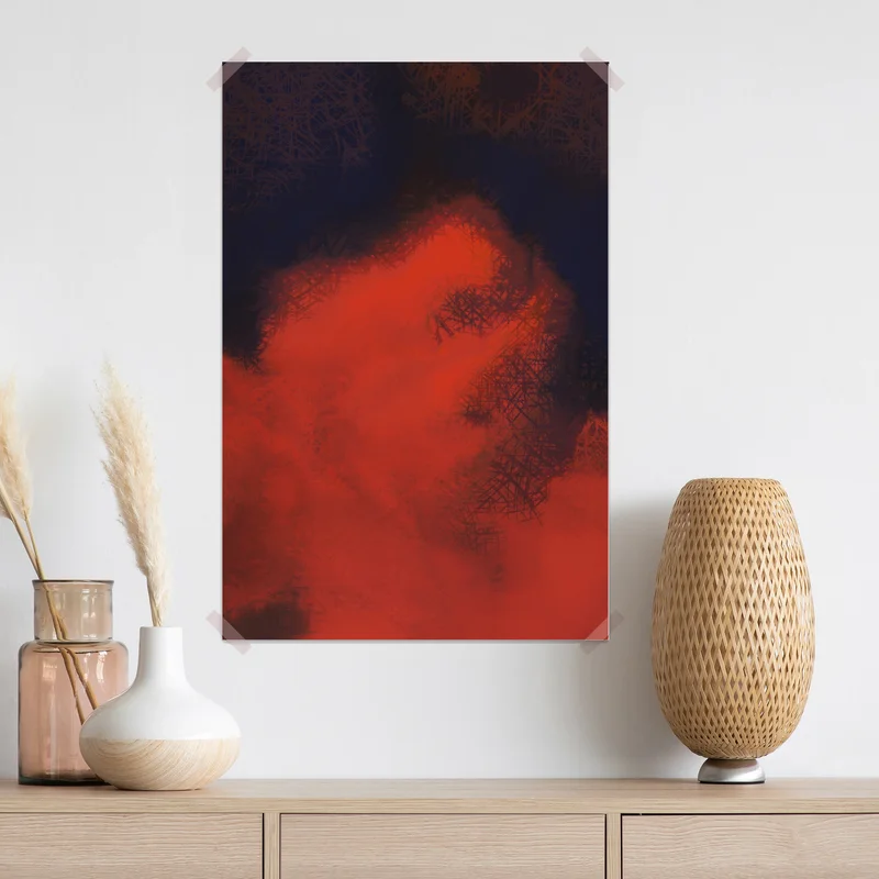 Poster feurige abstrakte komposition • Poster bei Wallnifity® Poster feurige abstrakte komposition • Poster bei Wallnifity®