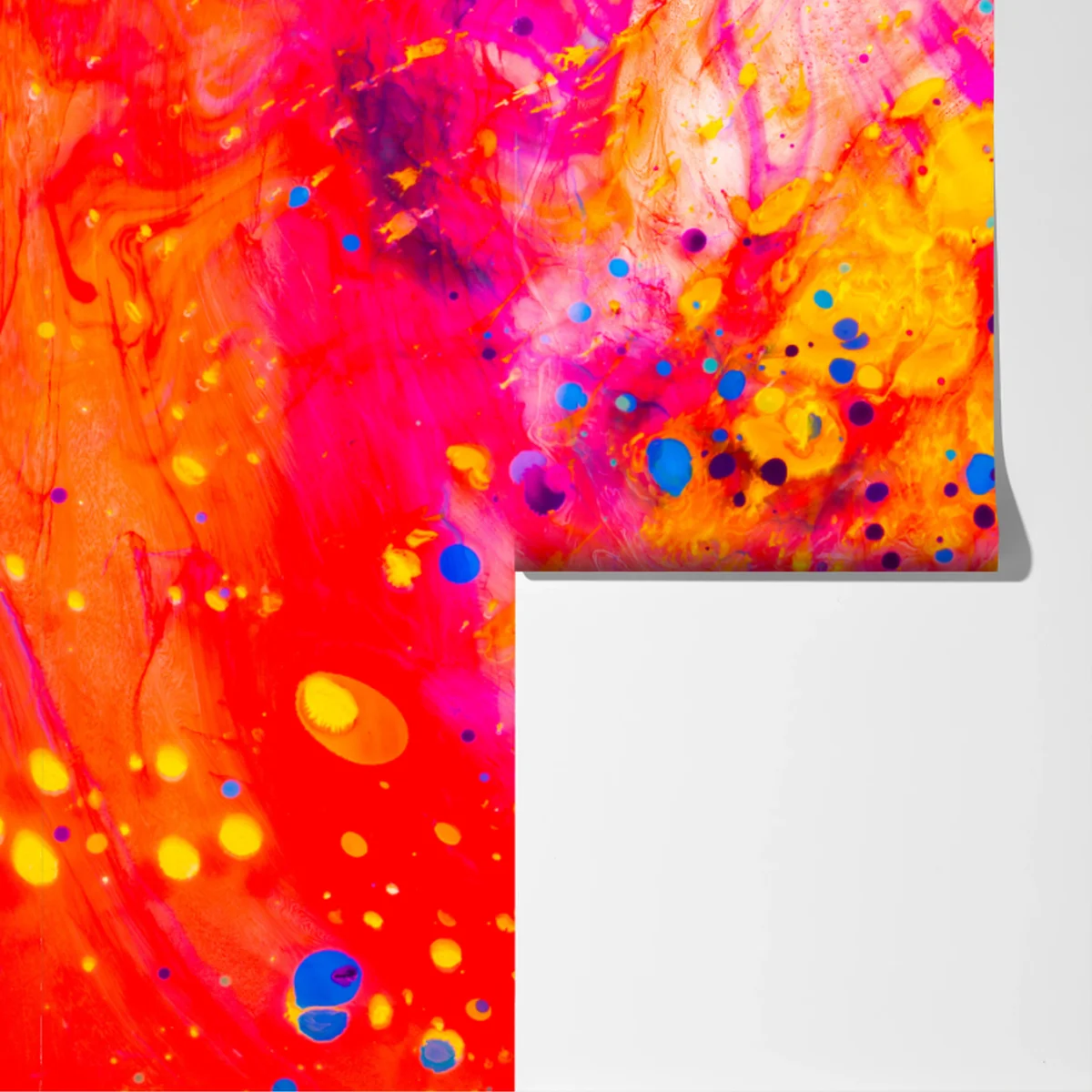 Fototapete ebru marmorierung abstrakt in lebendigen farben Fototapete ebru marmorierung abstrakt in lebendigen farben