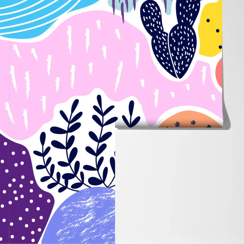 Fototapete verspieltes abstraktes botanikmuster Fototapete verspieltes abstraktes botanikmuster