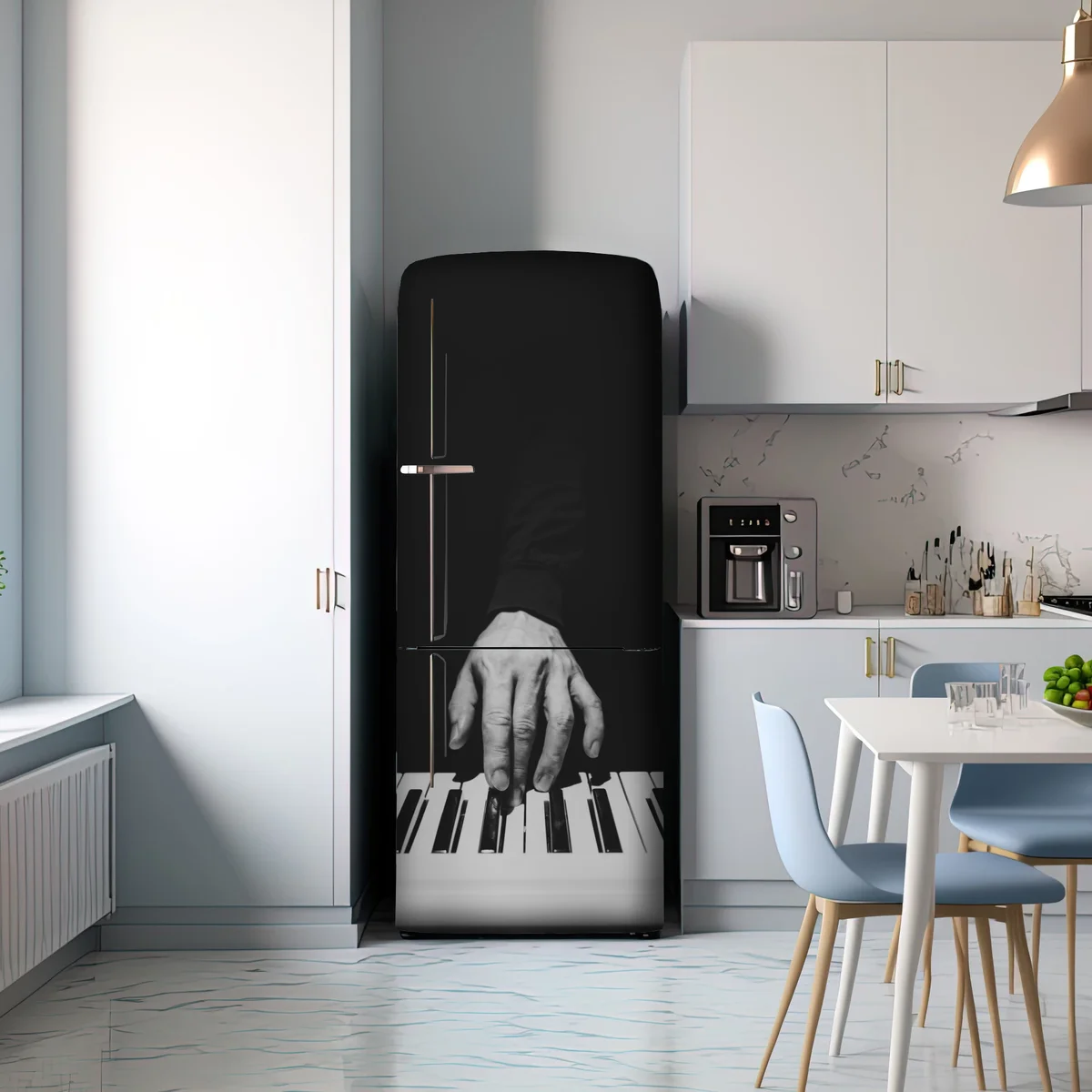 Kühlschrankaufkleber monochromes nahaufnahme einer hand am klavier Kühlschrankaufkleber monochromes nahaufnahme einer hand am klavier