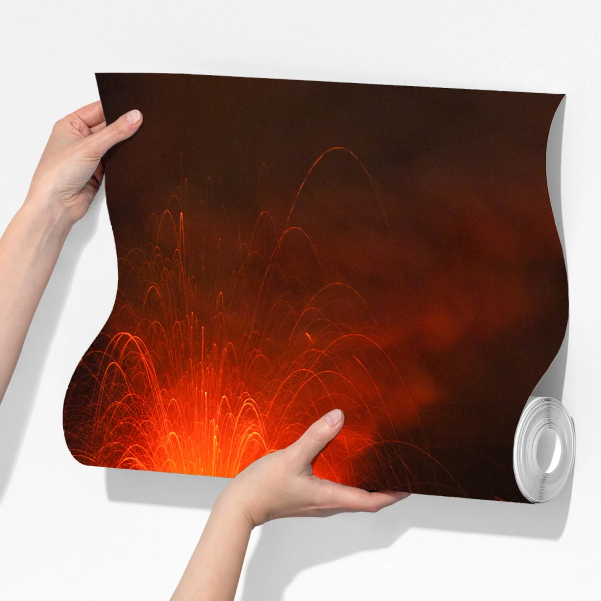 Fototapete glühender vulkanausbruch bei nacht Fototapete glühender vulkanausbruch bei nacht