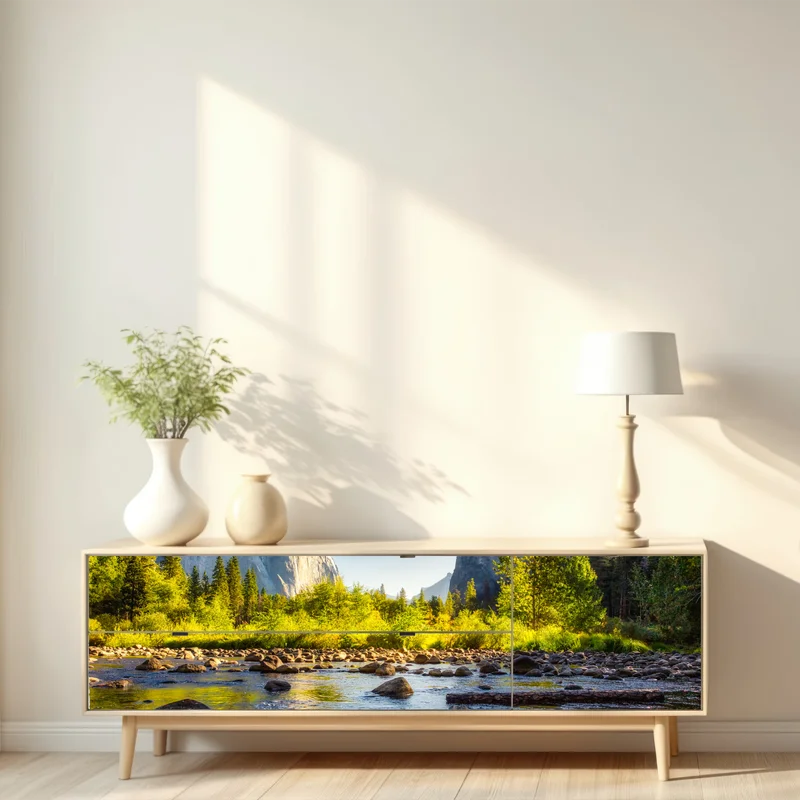 Repositionierbarer Aufkleber goldenes flusstal