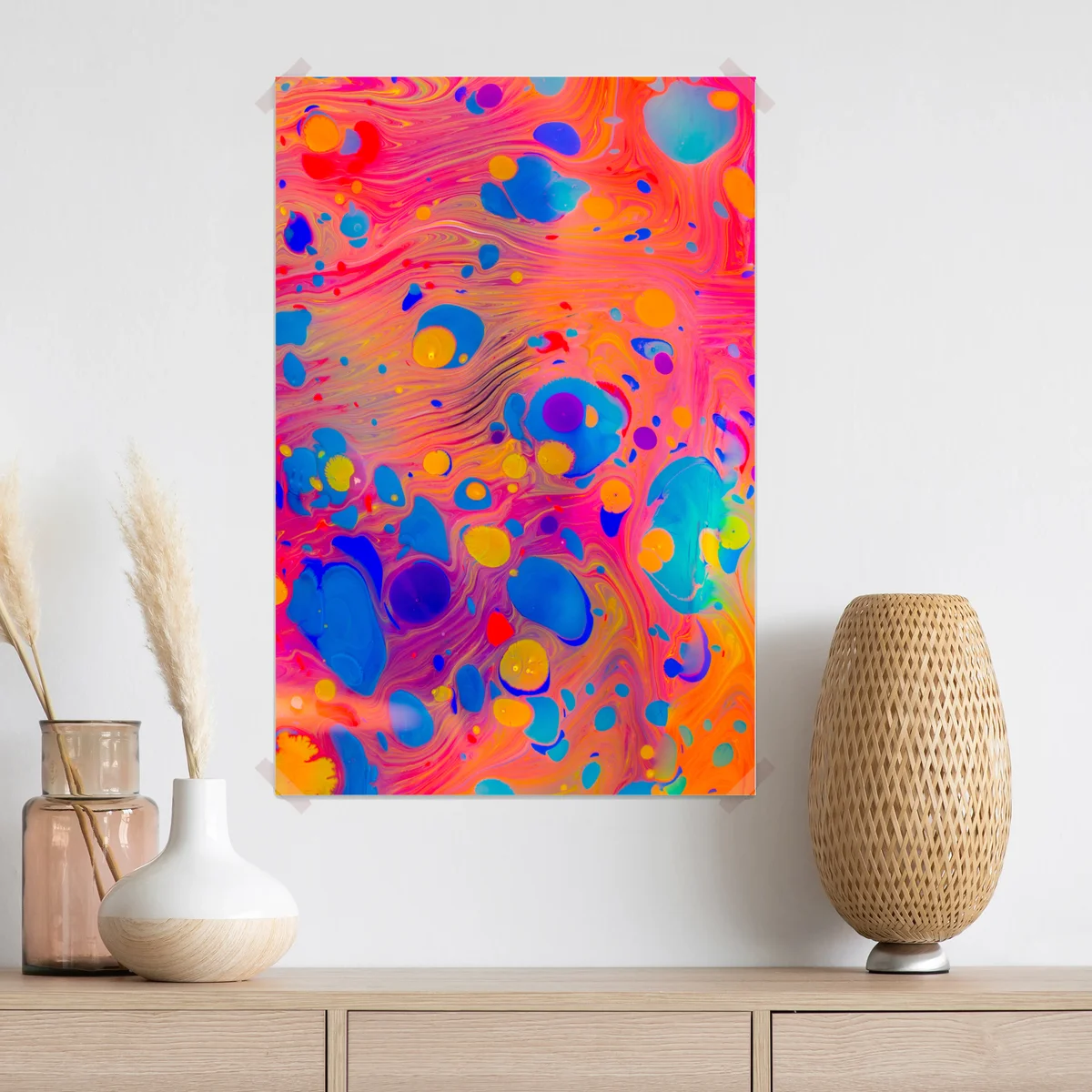 Poster osmanisches ebru marmormuster Poster osmanisches ebru marmormuster