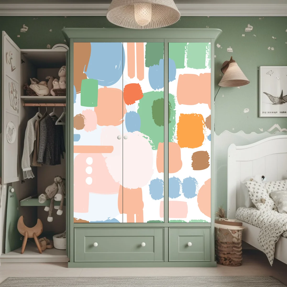 Schrankaufkleber pastell pinselstrich muster Schrankaufkleber pastell pinselstrich muster