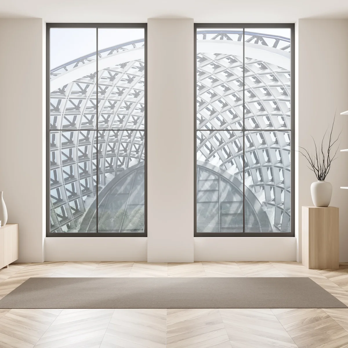 Fensteraufkleber geometrischer bogen moderner architektur Fensteraufkleber geometrischer bogen moderner architektur