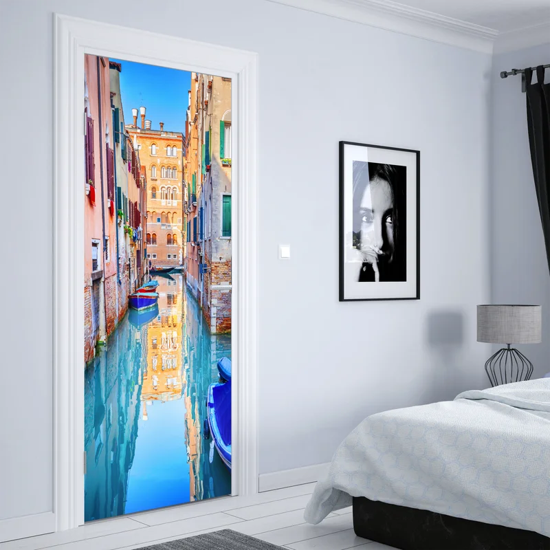 Türaufkleber Venedig kanal und spiegelungen Türaufkleber Venedig kanal und spiegelungen