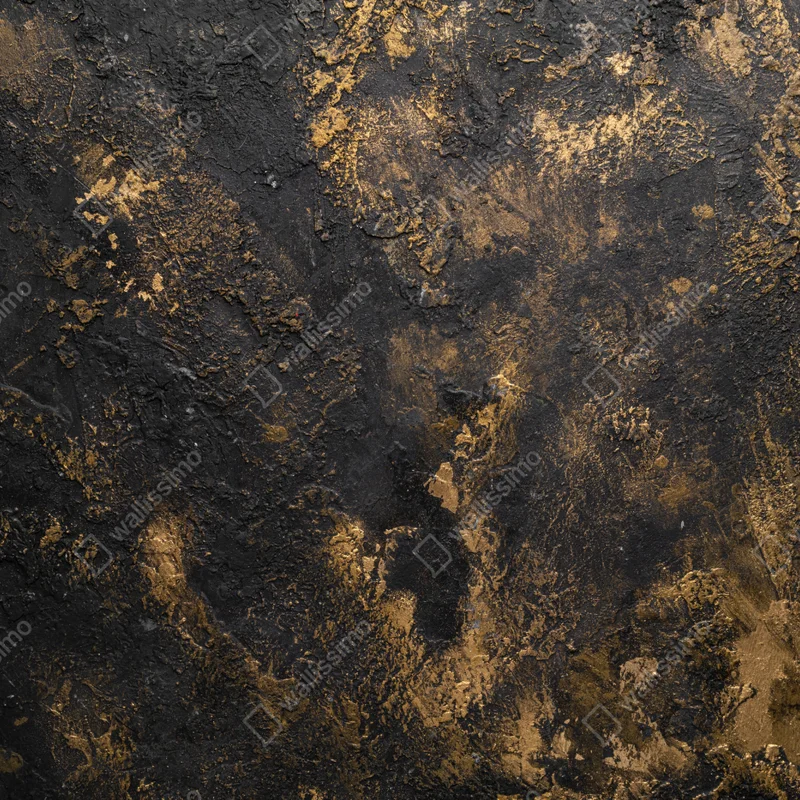 Repositionierbarer Aufkleber schwarz-goldene strukturierte abstraktion für wände Repositionierbarer Aufkleber schwarz-goldene strukturierte abstraktion für wände