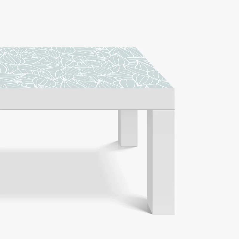 Tischaufkleber und Schreibtischaufkleber zartes türkis blättermuster Tischaufkleber und Schreibtischaufkleber zartes türkis blättermuster