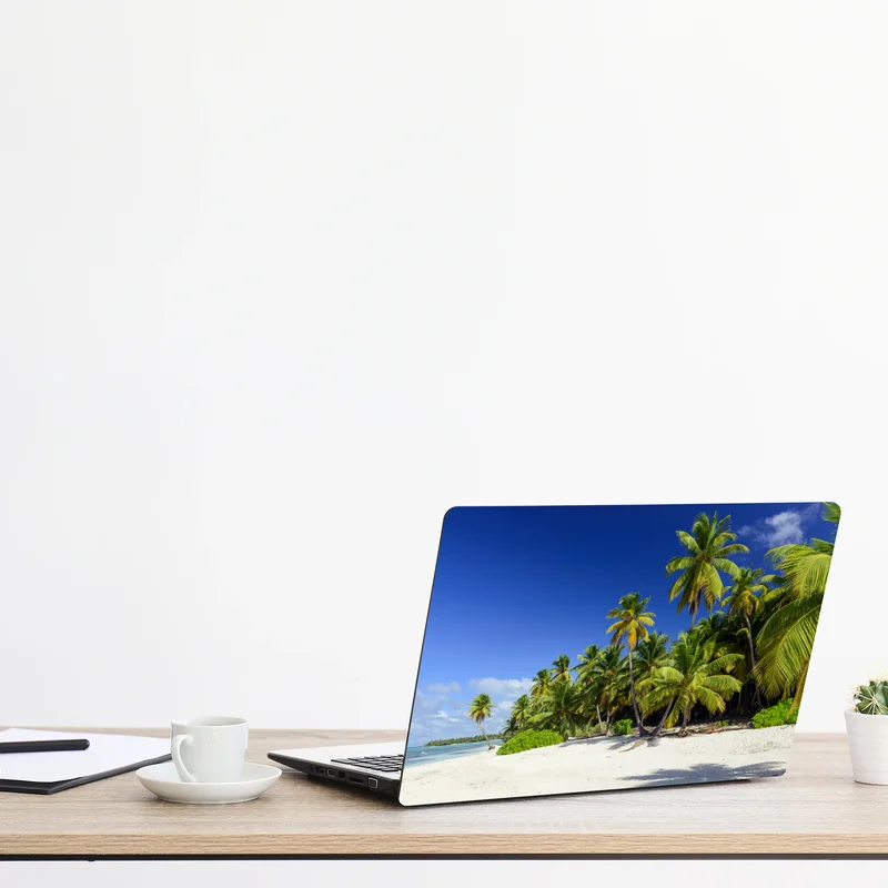 Laptop-Aufkleber ruhiger tropischer strand in Punta Cana